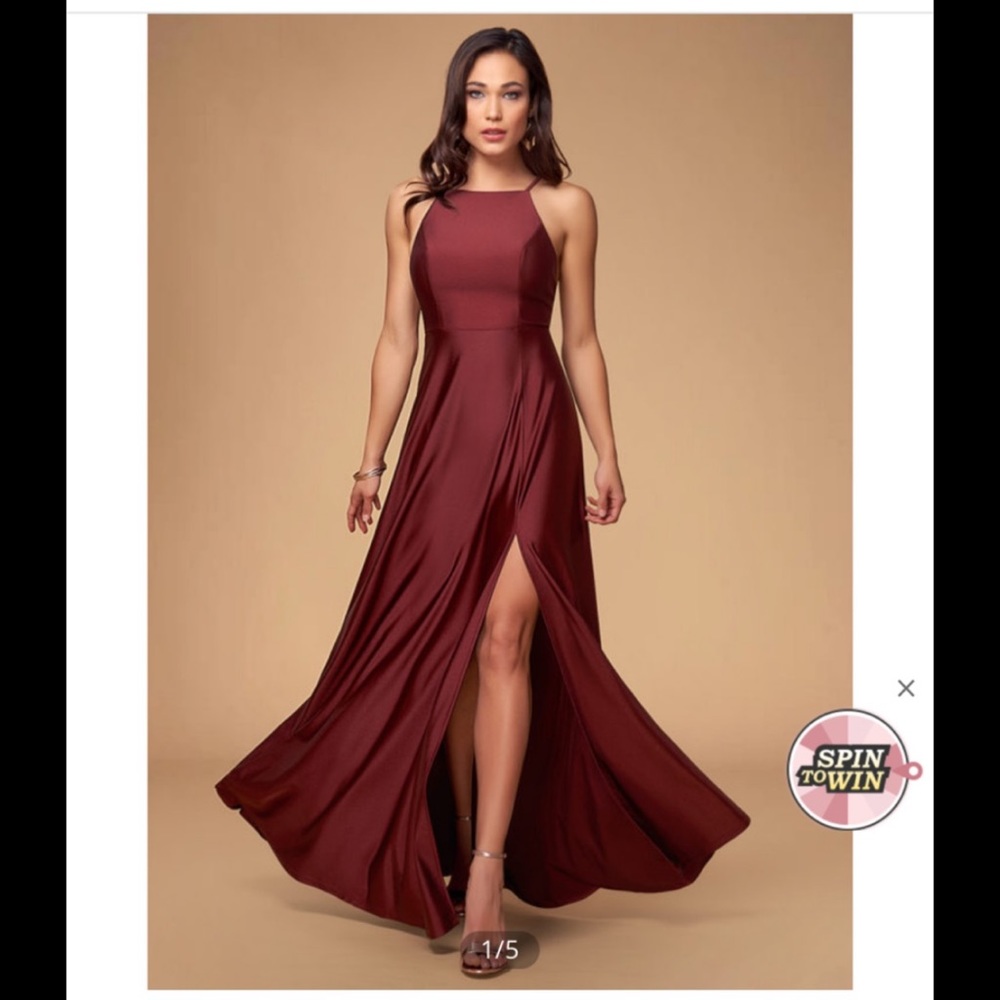 maroon prom dress